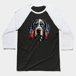 Patriotic Dalmatian Baseball T-Shirt